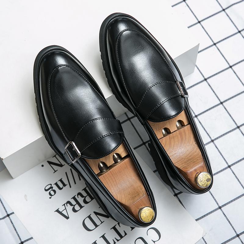 Mode Elegant Klassisch Braun High-End Bankettschuhe Büro Herren Business Arbeitsschuhe Rutschfest Herren Leder Freizeitschuhe