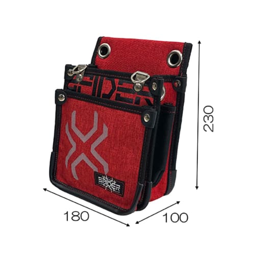 SK11 SPIDER Tobi Waist Pouch, Small, Thin, Crush-Resistant Accordion Construction, with Stretch Interior Pocket, 180mm W x 230mm H x 100mm D (SPD-RD-4