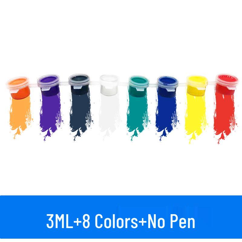 Acrylic Highlight Paint Set: 12 Colors for DIY Plaster Doll Graffiti and Children's Painting