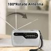 Mini Portable FM AM Radio Battery Powered High Sensitivity Radios Built-in Speaker with Rotatable Antenna 3.5mm Headphones Jack