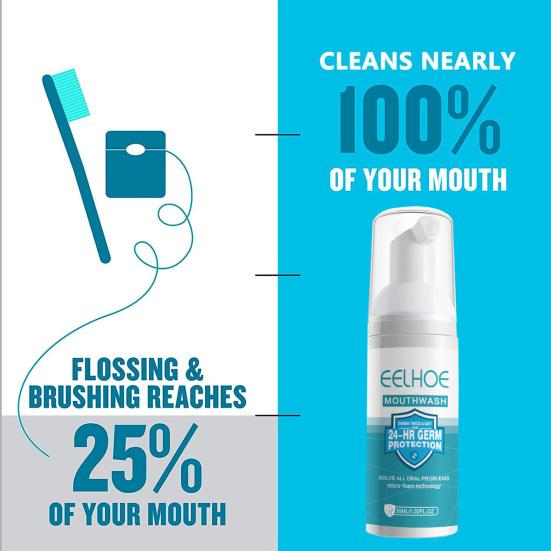 30ml Teeth Mousse Clean Tooth Stains Anti-moth Solid Teeth Pressing Type Teeth Refreshing Breath Mousse Toothpaste Household Supply