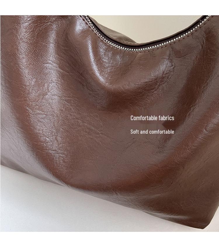 High-End Retro Crossbody Tote: Versatile, Trendy, Large Capacity for Women - Perfect for Class and Commute