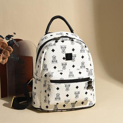 Retro Teddy Bear Print Women's Backpack - Large Capacity Travel & Commuter Bag
