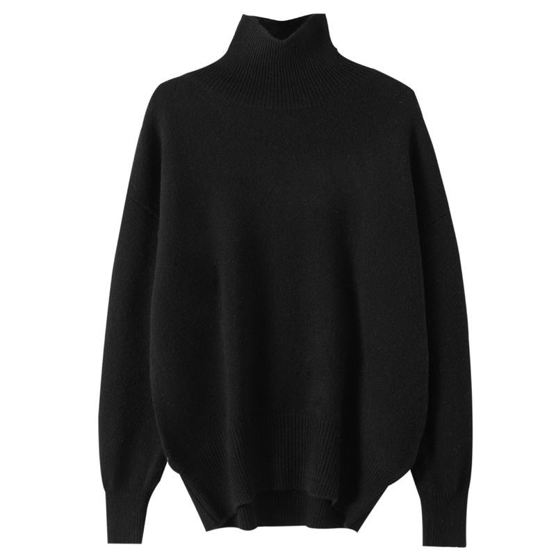 Autumn Street Style: Versatile Japanese Wool Knit Long Sleeve Top