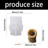Food Grade Silicone Sunflowers Mould Candle Soap Maker With Easy Releases For Home Decoration