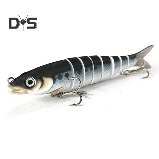 13.5CM/19G Multi-Jointed Fishing Lure with Hooks Slow Sinking 8-Section Swimbait Bionic Hard Artificial Bait Freshwater Saltwater Fishing Accessories