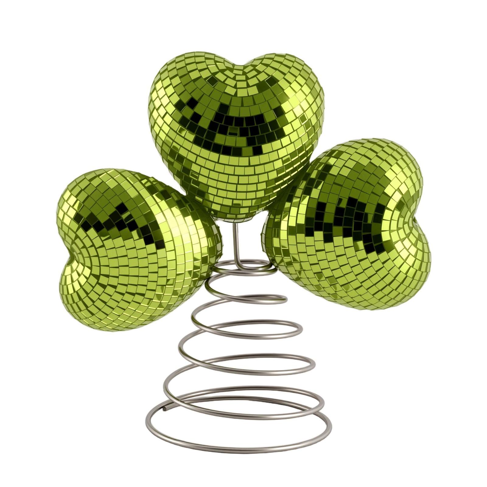 

Tree Top Ornament, Disco Sequined Retro Christmas Tree Top Sparkling Decoration One Size