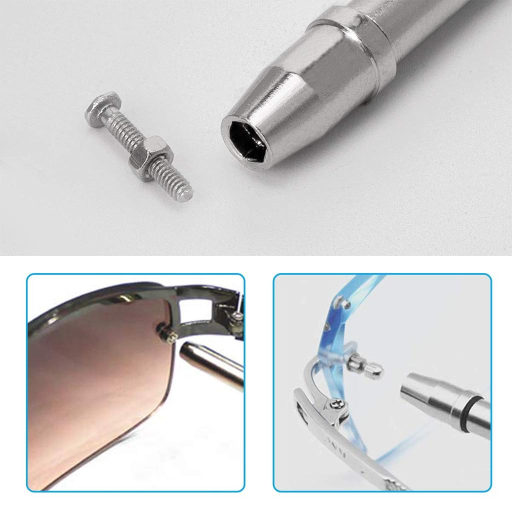 Funshare Stainless Steel Machine Screw Kit for Flat Screw Replacement 1100-Piece Glasses, Sunglasses, Toys, Computers, Nuts, Washers, Watches,