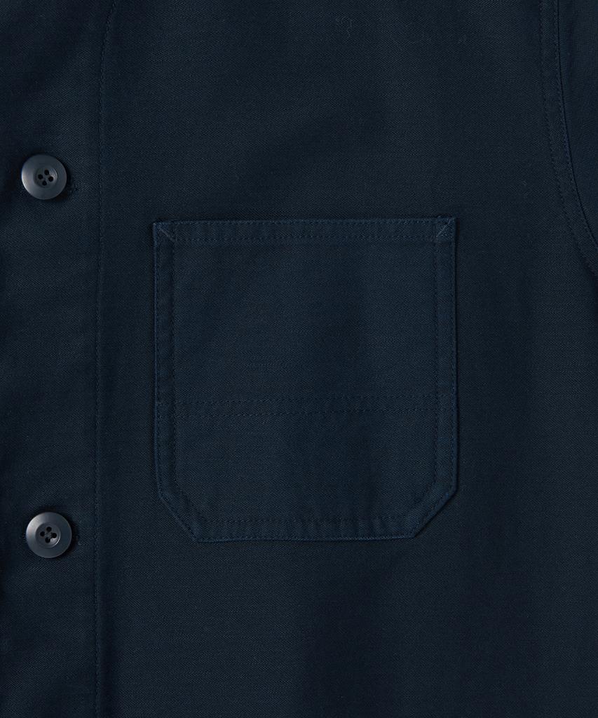 Musinsa Standard Bag Satin Shop Coat [Navy]