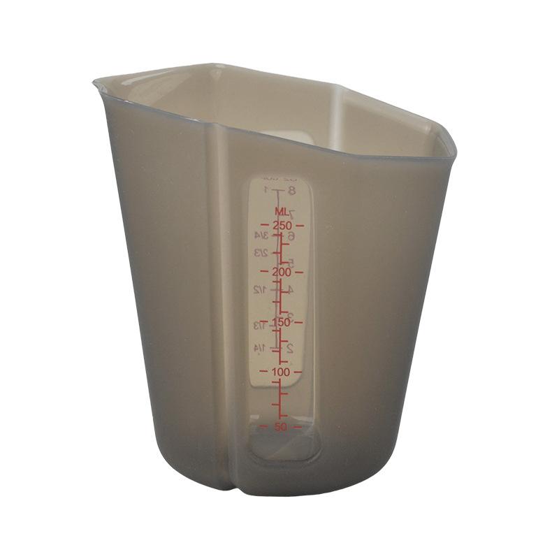 250ml Silicone Measuring Cup With Scale Transparent Measuring Cup Heat Resistant Soft Measuring Cup Baking Tool