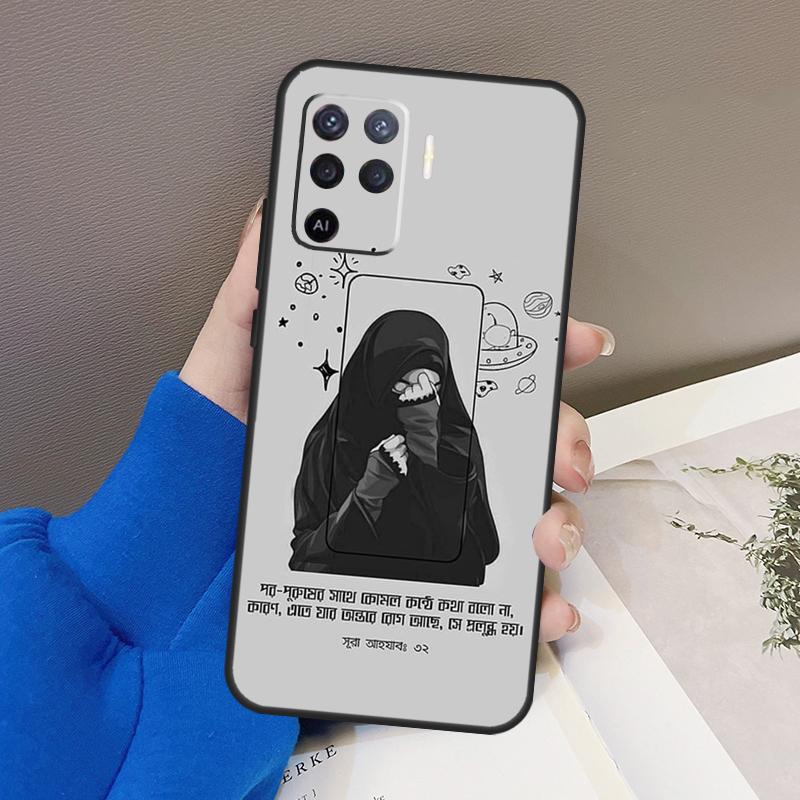 Muslim Islamic Hijab Gril Case For Oppo A5 Pro A15 A17 A57 A77 A18 A38 A58 A78 A98 A94 A74 A54 A16 A76 A96 A40 A60 A80