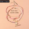 Pretty Handmade Colorful Beads Necklace for Women Crystal Heart Bowknot Pendants Necklaces Party Holiday Jewelry Gift