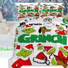 Duvet Cover Printed With Christmas Decoration Super Soft Brushed Microfiber Double Bed Comfortable Set With Zipper Closure And 2 Pillowcases