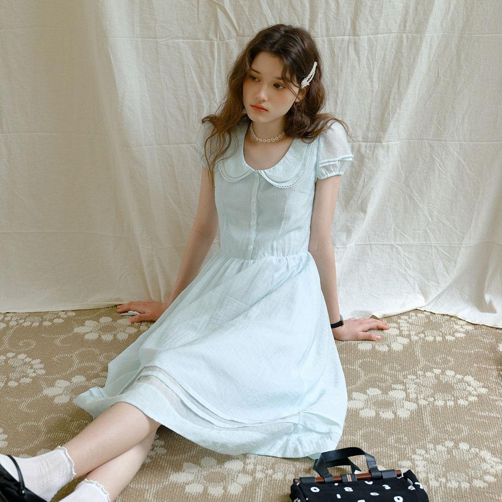Ceme Adu Cest_Romantic Doll Collar Midi Dress