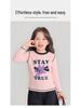 Girls' Cartoon Long-Sleeve Cotton T-Shirt - Spring/Autumn Fashionable Color Block Top