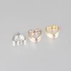 50 PCS Heart Frame Beads Double Hole Beads Spacer Connectors Heart Pendants CCB Material Suitable for DIY Jewelry Making