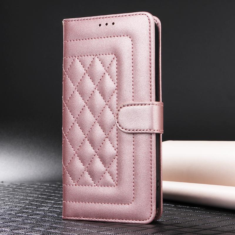 Diamond Check Flip Case on For Samsung Galaxy A51 A50 A52 A71 A20 A21S A30 A10 A31 A70 A72 A20S A20E Capa Magnetic Leather Cover