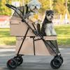 Portable Double Layer Pet Cart Lightweight Foldable Dog Cat Bags Small Pet Outdoor Cart Breathable Pet Dog Carriers Supplies