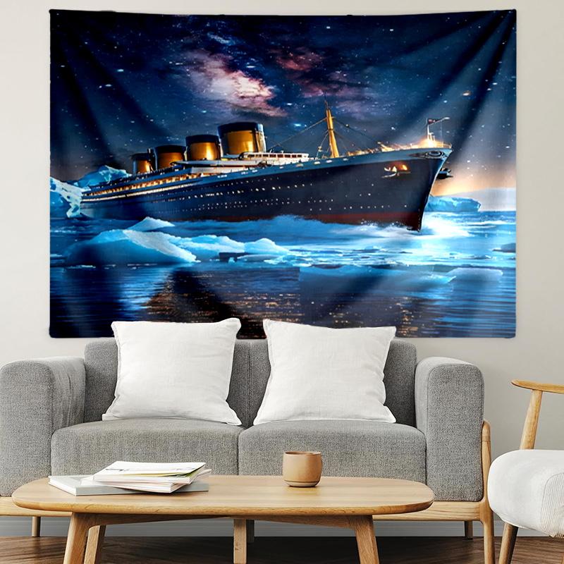 RMS Titanic Print Tapestry, Lightweight Wall Hanging, for Bedroom, Dorm, Living Room, Home Art Decor, Birthday Christmas Gift for Friends