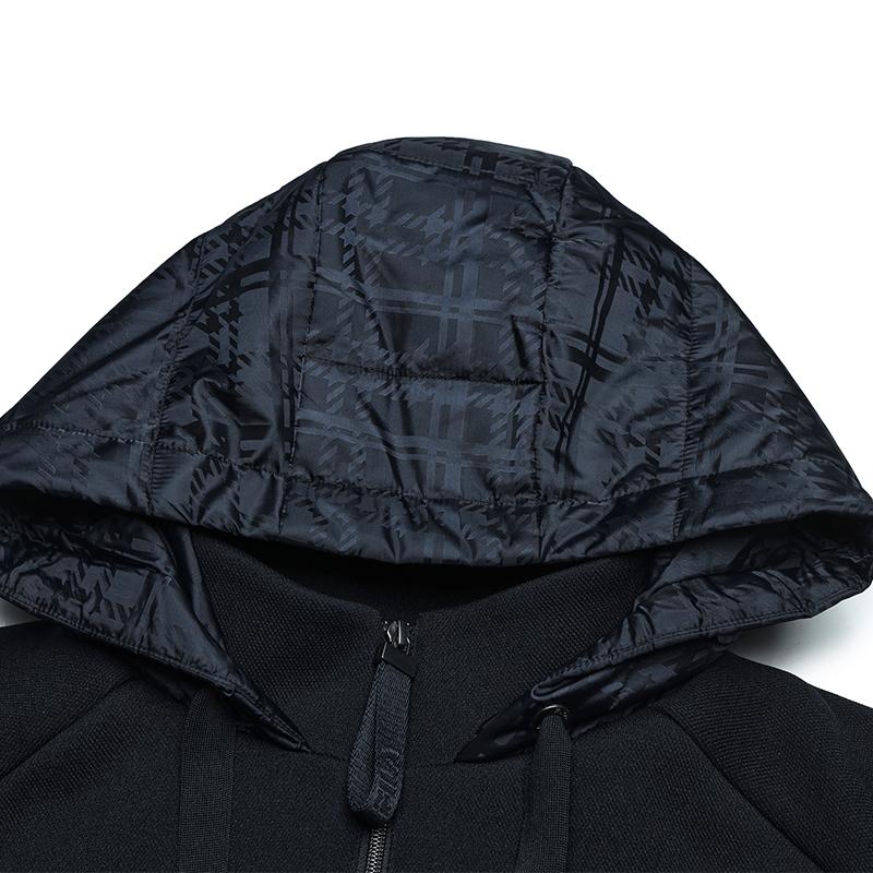 FILA Comfortable Casual Knitted Hooded Jacket Women jackets Legendary-Blue F11W514501FNV