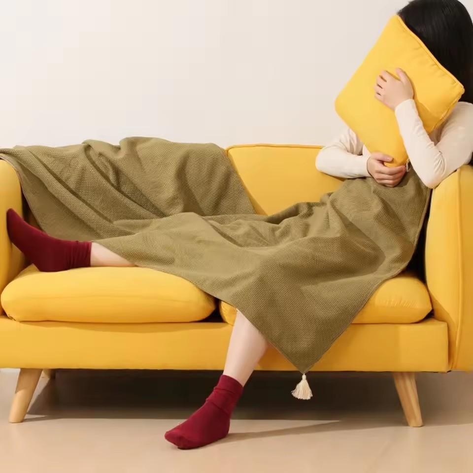Winter USB Electric Heated Blanket Wearable 3 Heating Level Heated Shawl Portable Body Warmer Blanket for Home Office Sofa Shawl