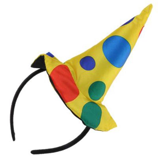 

Шляпа клоуна в горошек, повязка на голову, обруч для волос, цирковой шут, маскарадный костюм, реквизит