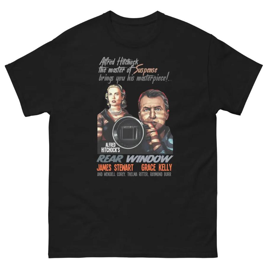 Master of Suspense Alfred Hitchcock Film Tribute Classic Thriller Movie Shirt Unisex T-Shirt L