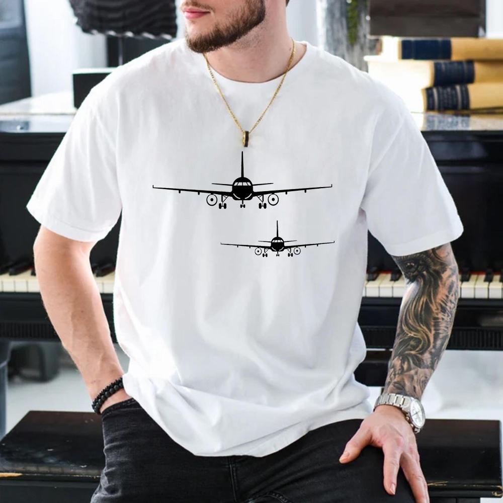 Airplane Monoplane Printed Tshirt Graphic Hipster Biplane Men T Shirt Hip Hop Mens Clothing Women Oversized Tshirt
