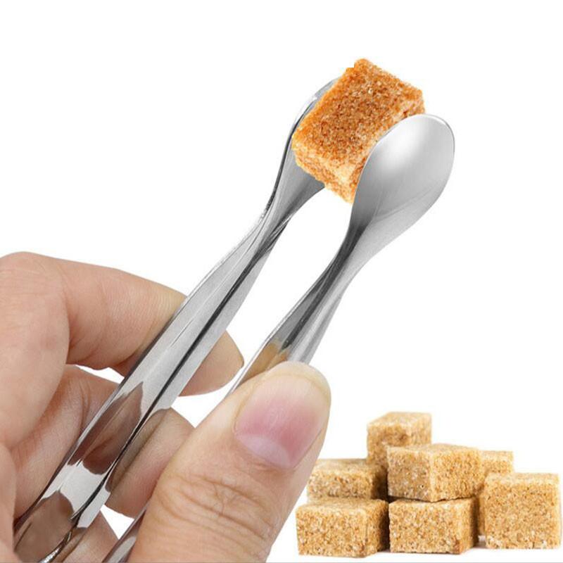 304 Stainless Steel Serving Tongs Appetizer Tongs Mini Tongs for Ice Cube Cheese Dessert Sugar Ice Tongs