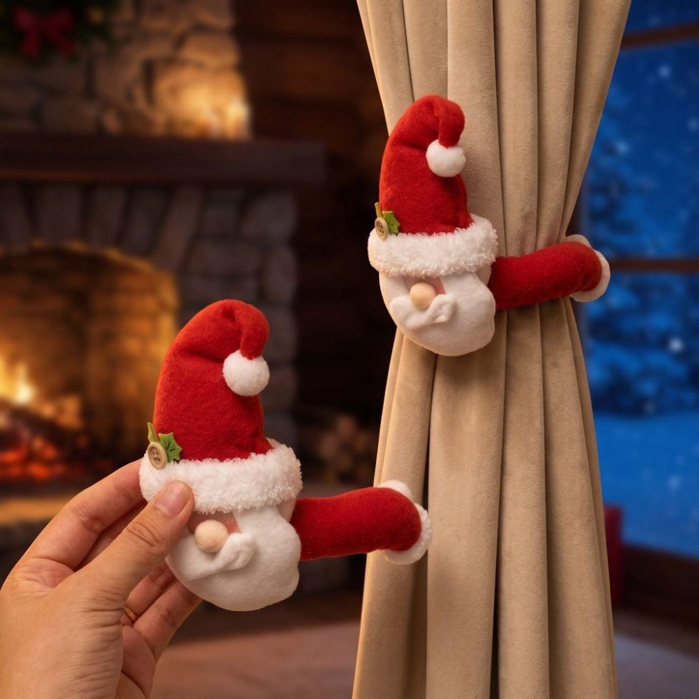 Snowman Curtain Clips Santa Claus Curtain Holdbacks Adorable Christmas Decorations Christmas Decor