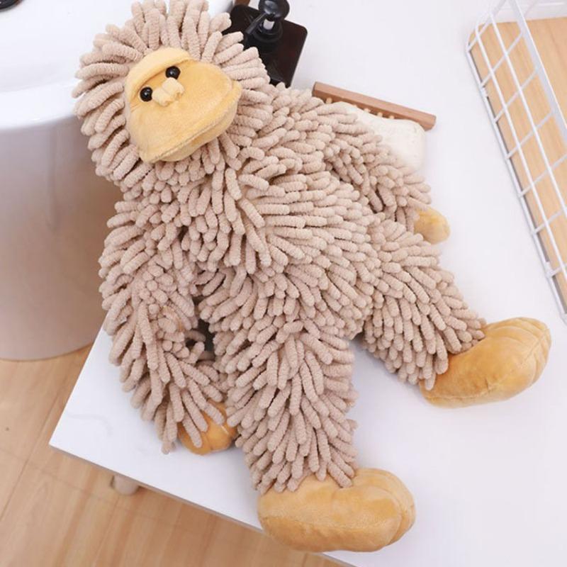 Hochabsorbierendes Chenille-Handtuch Tier-Reinigungstücher mit Schlaufe für Küche, Bad, Vorschule, Reisen, Babyparty-Geschenk