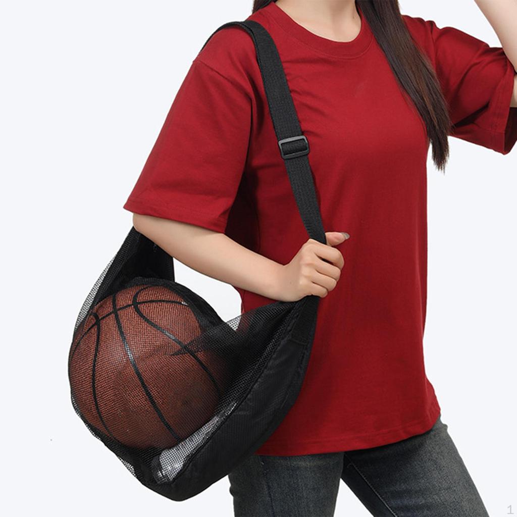 Basketball Bag Crossbody Oxford Cloth Wear Resistant with Pocket Storage Women Men for Soccer