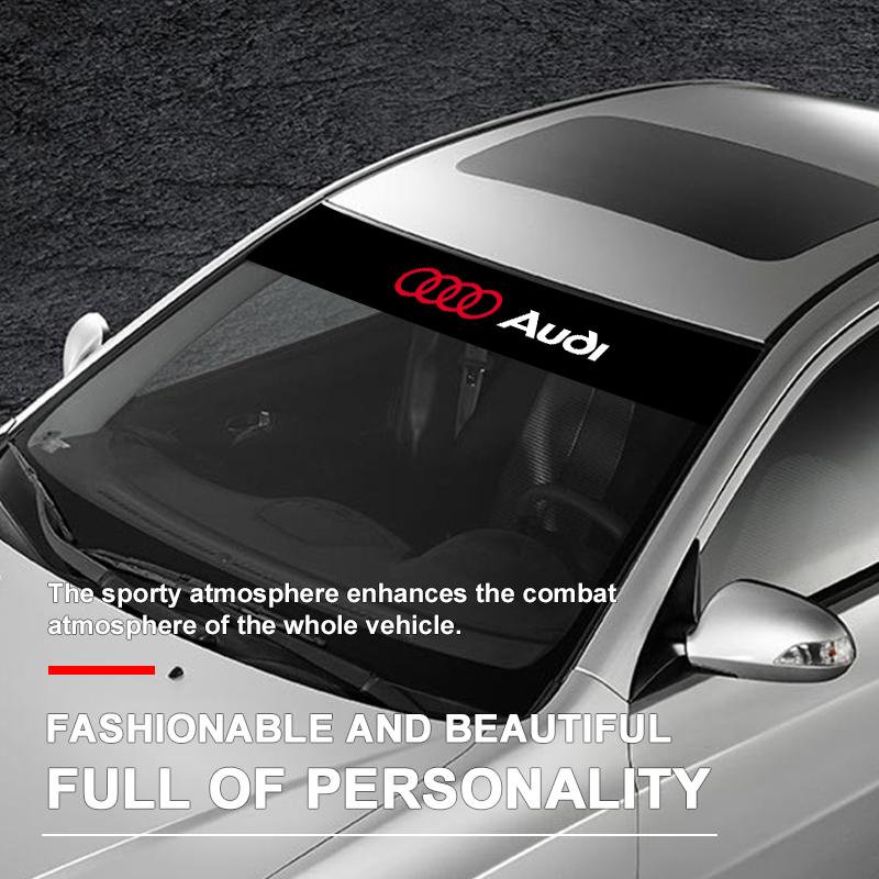 1Pcs Car Front Windshield Emblem Stickers Front and Rear Decorative For Audi S8 TT A4L A6L RS3 RS4 RS5 RS6 C6 S3 S4 S5 S6 S8 A7 A8 A3 A4 A5 Q3 Q5 Q7