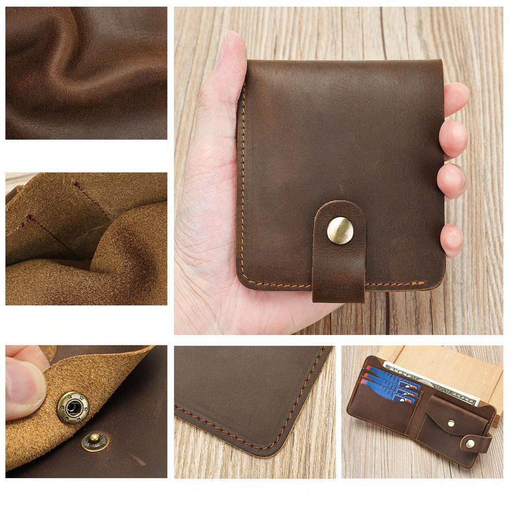 Multifunktionale Geldbörse aus echtem Leder, Geldbörse mit mehreren Fächern, Kartenetui, Tasche mit hochwertiger Haptik, Geldbörsentasche