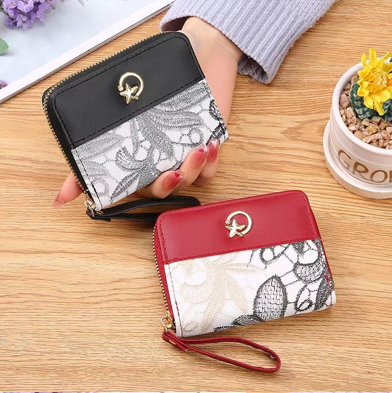 Gorący klasyczny modny damski skórzany portfel (9 przegródek na karty, 2 przegródki na gotówkę) Lekka, luksusowa torba damska dla dziewczyny, studentki