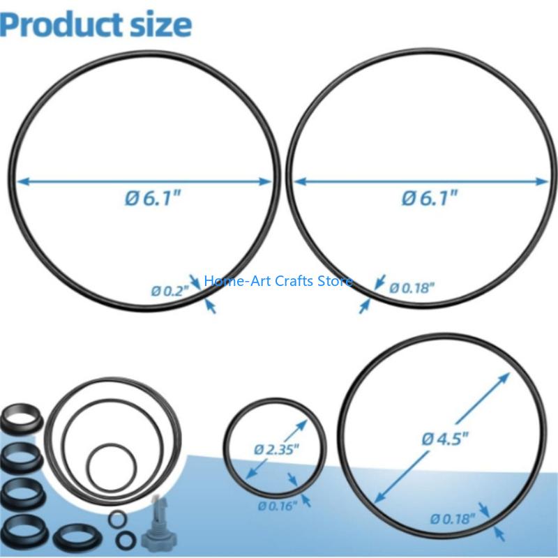 Y3NA Replacement Seal Gasket O-Rings and Valves Set For Pool Sand Filter Pumps Repair