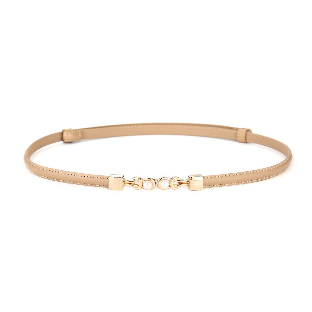 93cm Damen Dünner Ledergürtel Modisch und Vielseitig zu Kleid Einfacher Anzug Mantel Taillengürtel