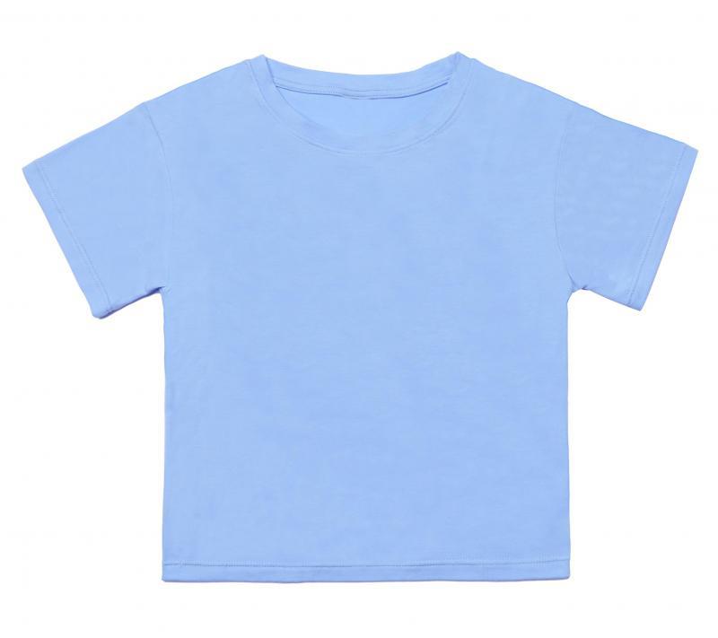 AA-14 Summer Short Sleeve Crop Top Crew Neck Casual Solid Color, Logo Printable