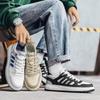 2023 Übergröße Herren-Sneakers: Echtes Leder im Hongkong-Stil, Weißes Sportschuhe mit dicker Sohle für Frühling/Sommer