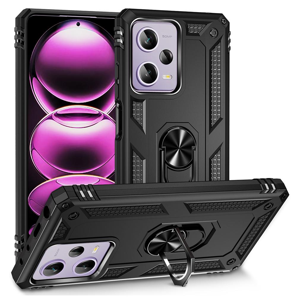 Ring Holder Kickstand Phone Case for Xiaomi Redmi Note 12 Pro 5G/Note 12 Pro Speed 5G/Poco X5 Pro 5G,TPU+PC Hybrid Cover