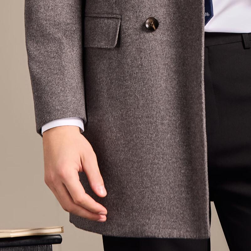 Antonio Men's Luxury Silk Cashmere Wool Blend Mid-Length Overcoat