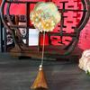 Chinese Style Mini Chinese Fan Tassels Handheld Bridal Group Fan with Pendant Ancient Chinese Silk Fan Chinese Wedding