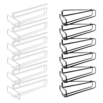 6Pcs Compact Glass Organizers Durable Iron Structure Collision Resistant Design Seamlessly Blend With Kitchens Aesthetic