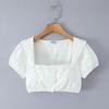 Lace Trim Bubble Sleeve Top & Skort Set - Women's Summer Two-Piece
