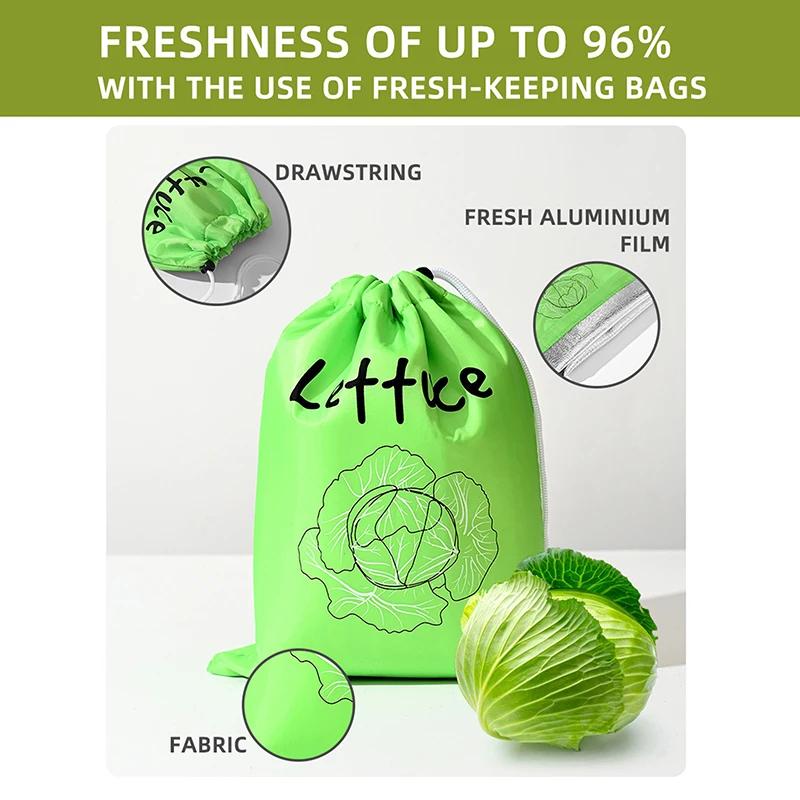 Fruit Vegetable Freshkeeping Bag Banana Storage Bag Vegetable Preservation Anti Ripening Insulated Drawstring Reusable