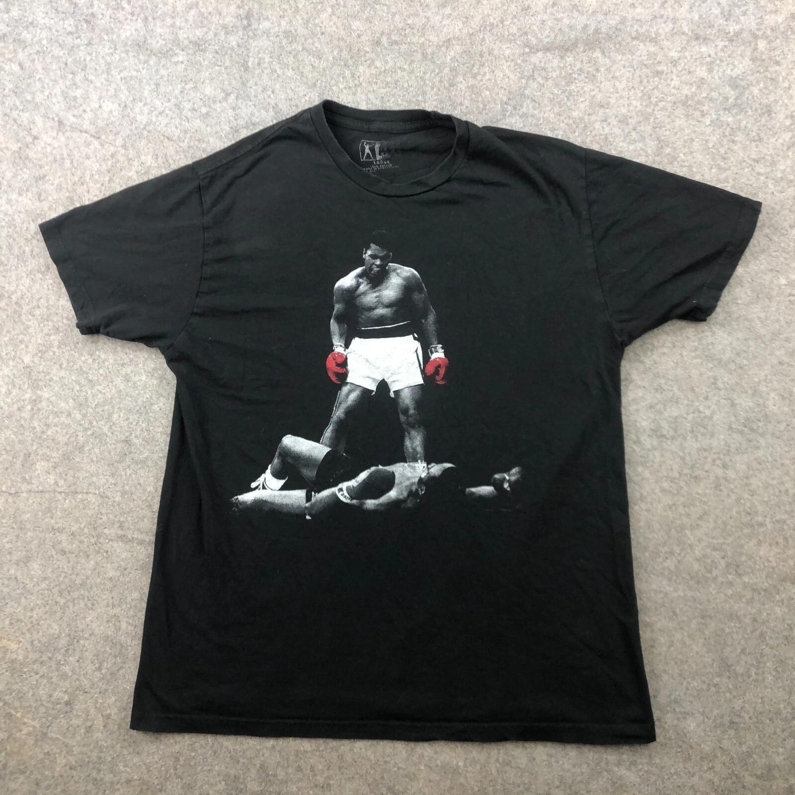 

Muhammed ALI Shirt Mens Large Black Short Sleeve Boxing Fighting Iconic Casual S