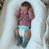 BZDOLL 48cm 19inch Full Soft Vinyl Body Reborn LouLou Baby Girl Doll 3D-Paint With Visible Veins Toy Like Real Sleeping Doll Birthday Gift