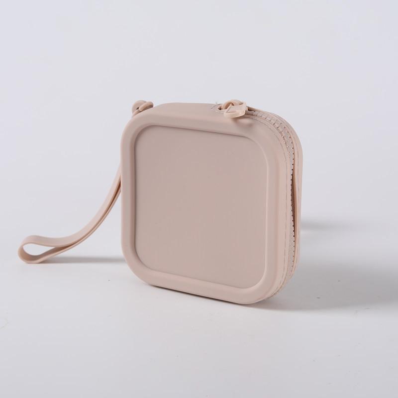 Kwadratowa silikonowa szminka kosmetyczka do przechowywania duża pojemność podróżny uchwyt na pędzle do makijażu przenośny wodoodporny organizer kosmetyczny
