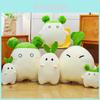 Adorable White Radish Plush Doll Soft Comfy Pillow High-quality Cotton Filling