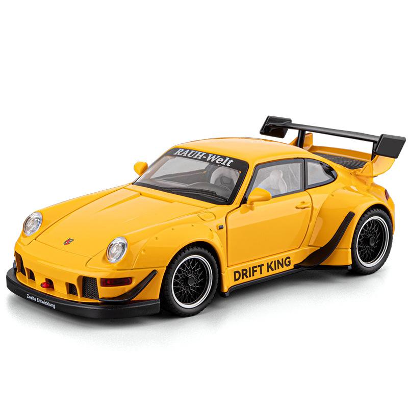 1/22 Porsche 993 RWB 911 Supercar Alloy Model Car Toy Diecasts Metal Casting Sound and Light Car Toys for Children Vehicle